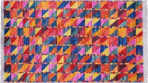 Moroccan Hand Knotted Wool Rug 3' 1" X 5' 1" - Q23592 - Picture 1 of 7
