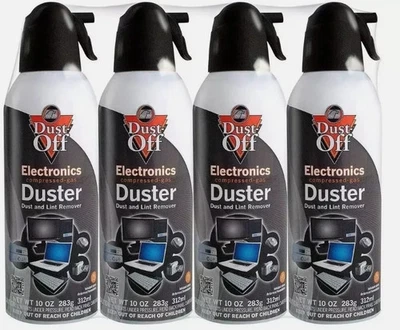 New Canned Air Falcon Dust-Off Compressed Computer Gas Duster 10 oz 4 Pack - Image 1 of 4