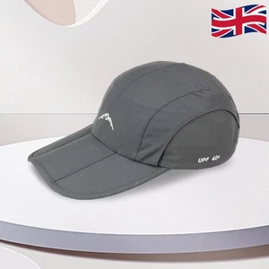Waterproof Baseball Cap Quick-Dry Foldable Peaked Cap Outdoor Sun Hat(Dark Grey) - Picture 1 of 9