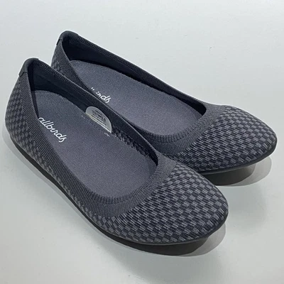 Allbirds Tree Breezers Tejidos Ballet Pisos Gris A Cuadros Para Mujer’s 5.5 Sin Cordones Usados en Excelente Condición Foto 1 de 4