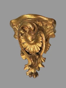 Vintage Antik Italienischer Stil Vergoldet Verziert Miniatur Wand Hängeregal - Bild 1 von 6