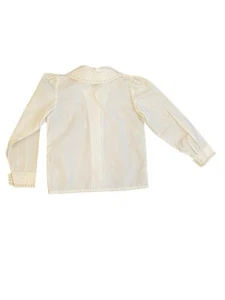 Oneil Dublin Shirt Blouse Girls 8 White Collared Lace Button Down Ireland - Picture 1 of 7