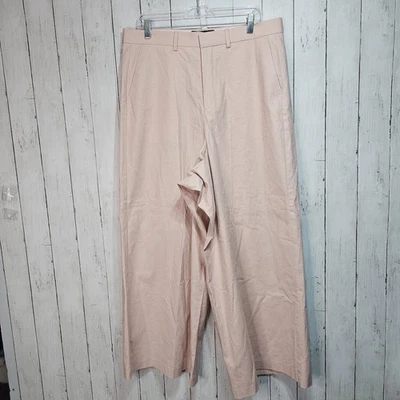 NWOT ASOS DESIGN Men's Extreme Wide Leg Linen Mix Suit Trouser Pink Size 36 X 32 - Image 1 of 4