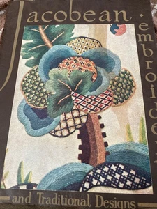 Jacobean Embroidery, Crewel Work and Traditional Designs by Penelope Book Vintag - Imagen 1 de 7