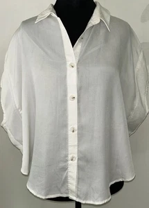 Blusa Anthropologie Sancia para mujer color crema con botones talla S - Imagen 1 de 10