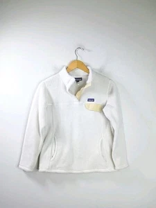 Patagonia Retool Snap-T Fleece Pullover Ivory Girl's XL 14 - Picture 1 of 6
