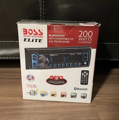 BOSS Elite 550B Car Receiver - Single Din, Blueooth, CD / MP3 / USB, Radio • NOB - Image 1 of 4