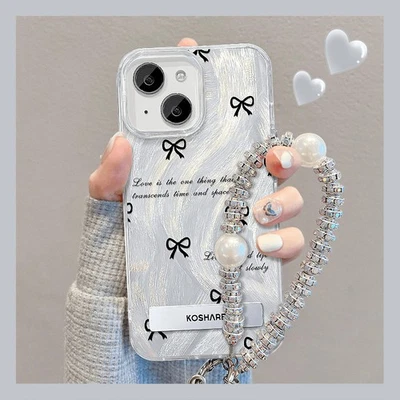 Funda de teléfono con arco de puntos pulsera para iPhone 17 Air 17 Pro Max 16 15 14 13 12 11 XR XS Foto 1 de 4