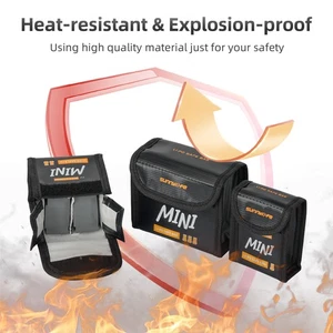 Battery Explosion-Proof Bag Safety Storage Bag for DJI Mini 5/4/3/3 Pro Battery - Picture 1 of 18
