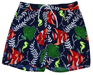 $125 Polo Ralph Lauren RLX Swim Suit Board Trunks Fish Navy Green Orange Red 32 - Picture 1 of 3