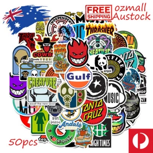 50pcs Brand Logo Stickers Santa Cruz Vinyl Decal Car Skateboard Waterproof - Picture 1 of 10