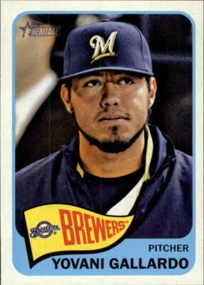 2014 Topps Heritage #349 Yovani Gallardo - NM - Image 1 of 2