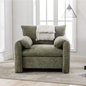 Modern Accent Armchair Single Sofa Chenille Oversized Lounge Chair Furniture US - Picture 1 of 20