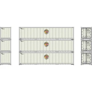 Athearn # 63388 40' Smooth Side Containers, AML # 2 (3) HO - Picture 1 of 1