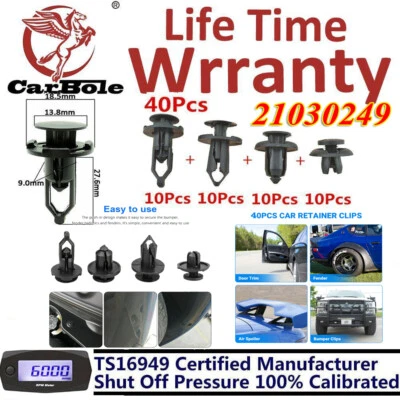 40X Pasador de retenedor de empuje de coche Cuerpo Remache Remache Moldura Kit de accesorios 8mm Foto 1 de 4