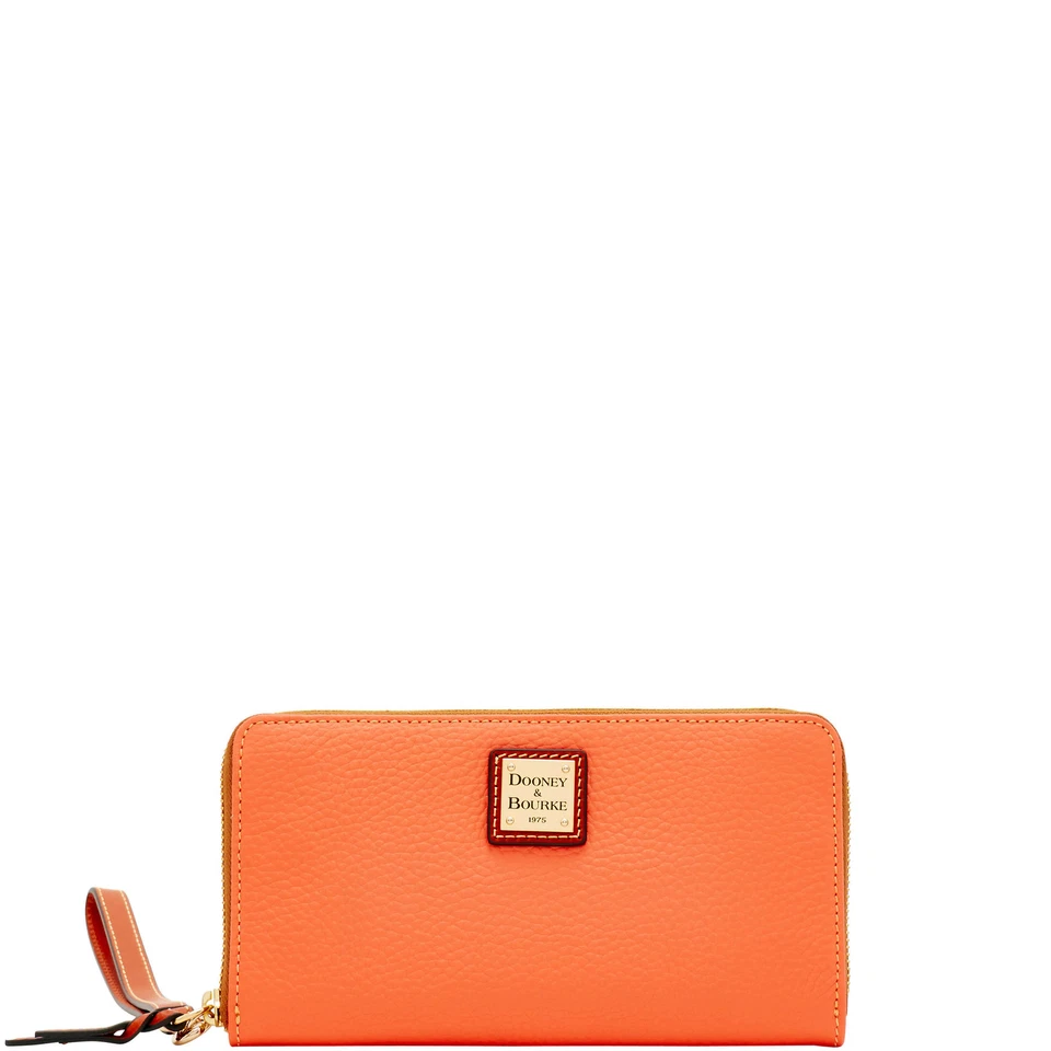 Dooney & Bourke Pebble Grain Large Zip Around Wristlet | Bone - Image 1 of 1