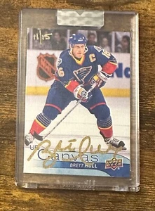2019-20 Upper Deck Canvas Buybacks Gold Auto Brett Hull /15 #X13523 - Picture 1 of 2