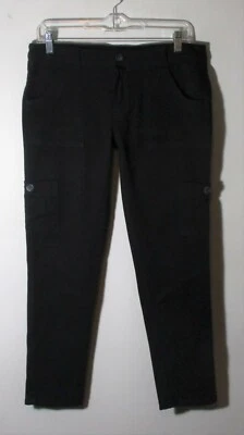 Pantalones de mezclilla cargo negros JOIE al tobillo talla 6 Foto 1 de 4