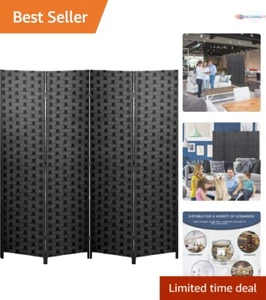 Room Divider Wood 6FT 4 Panels Folding Portable Screen Indoor Privacy Partition - Picture 1 of 9
