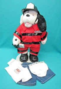 BUILD A BEAR 16" DALMATION FIREFIGHTER WITH EXTRAS -- H-26 - Picture 1 of 10