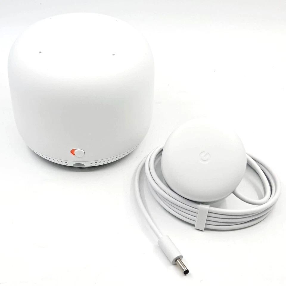 GOOGLE NEST MESH WIFI POINT 1-Pack H2E BLUETOOTH WI-FI SMART SPEAKER W3279 R - Image 1 of 4