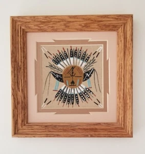 Authentische Navajo Sandgemälde (4) Echtheitszertifikat signiert Deborah Foster - ANSEHEN BRANDNEU! - Bild 1 von 24