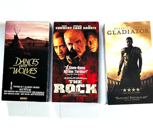 Dances with Wolves, The Rock, Gladiator VHS Tapes - Picture 1 of 6