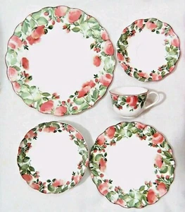 Nikko Dinnerware Pink Rose Precious 5 Piece Place Setting Dena Japan - Picture 1 of 4