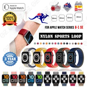 Nylon Woven for Apple Watch Series 6 5 4 3 2 SE iWatch Band Strap 3840mm 4244mm - Picture 1 of 58