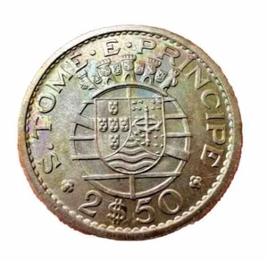 ST THOMAS & PRINCE 2 1/2 ESCUDOS 1962 PORTUGUESE ISLANDS 332# MONEY COIN - Picture 1 of 3