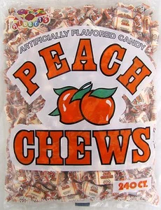 Albert's Peach Mastica 240 unidades dulces clásicos Alberts dulces a granel melocotones Taffy - Imagen 1 de 8