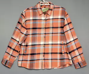 Goodfellow Heavyweight Shirt Mens XL Plaid Checks Flannel Buttons Pockets New - Picture 1 of 14