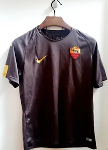 AS ROMA Jersey Rugby Football 2017 MEDIUM Nike Dri Fit Brown/ Gold Hema 17 back - Picture 1 of 17