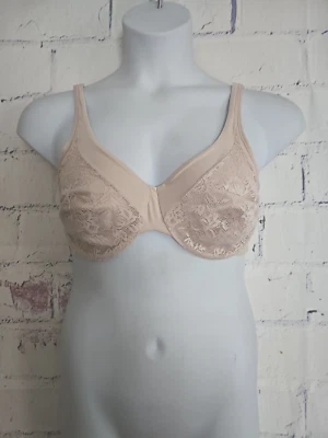 Playtex Ultra Soft No Poke Dreamwire Underwire Bra size 38D Beige Convertible - Image 1 of 4