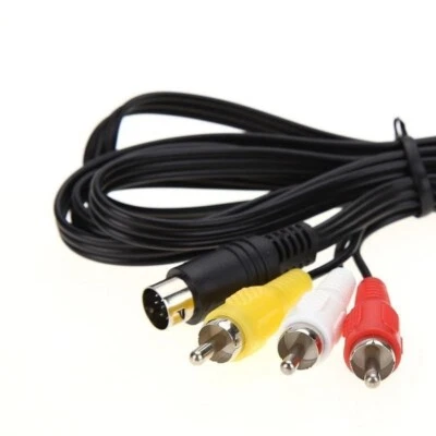 SEGA MEGA DRIVE 1 RCA TV Cable Composite Audio Video AV Cable Lead