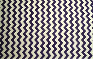 Fabric Chevron Dark Purple and White 11.8 Yard Piece X WOF - Picture 1 of 2