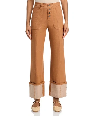 Cinq a Sept Benji Cropped Wide Leg Denim Pants MSRP $295 - Image 1 of 4