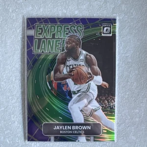 2022-23 Optic Express Lane Purple Prizm 21 Jaylen Brown Boston Celtics NBA card - Picture 1 of 2