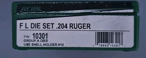RCBS F L Set 10301 Rifle Reloading Dies 204 Ruger New In Box SHIPSFREE - Picture 1 of 4