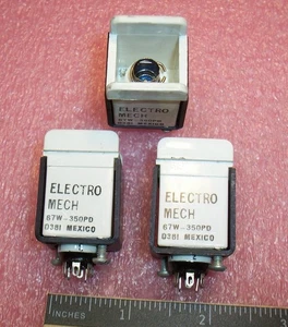QTY (3) 67W-350PD ELECTRO MECH DRUCKTASTENSCHALTER NOS - Bild 1 von 2