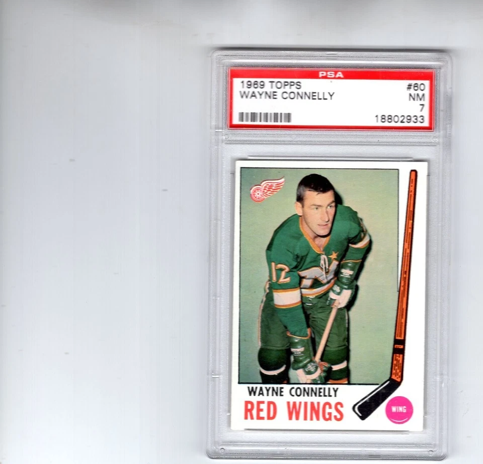 1969 TOPPS HOCKEY 60 WAYNE CONNELLY PSA 7 NM RED WINGS - Image 1 of 1