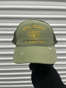Polo Ralph Lauren Mountain Guide Summit Team Trucker Baseball Ball Cap Hat Green - Picture 1 of 5