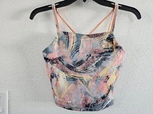 Athleta Girl Sports Bra Girls 12 Simone Biles Brushstroke Tank Because I Can - Picture 1 of 6