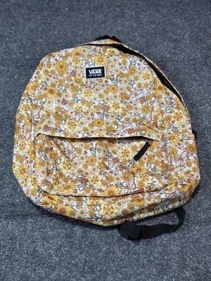范斯花卉背包黄色橙色花朵笔记本电脑书包 VN0A5I13YZ4 男女皆宜 — 第 1/4 张图片