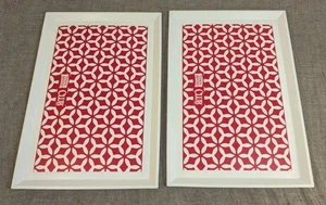 Set of 2 VINTAGE Keebler Town House Club Cracker Serving Trays 8x12 Red White - Picture 1 of 10