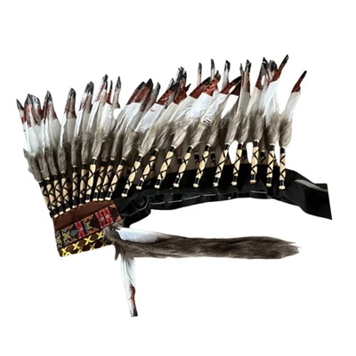 Artificial Feather Headdress Indian Headwear for Masquerade Show - Image 1 of 4