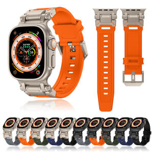 Per Apple Watch 9 8 7 6 5 SE cinturino sportivo silicone liquido 44/45/49 mm Ultra 2