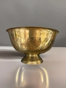 Vintage Brass PEDESTAL BOWL - FRUIT BOWL CENTERPIECE HOME DECOR- Made In India - Picture 1 of 4