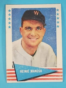 1961 Fleer Heinie Manush Washington Senators #57 VG ⚾ - Picture 1 of 11