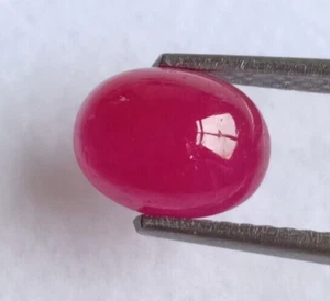 Real Natural Ruby Cabochon Oval Top Quality Pink Loose Gemstone 2 Cts - Picture 1 of 7